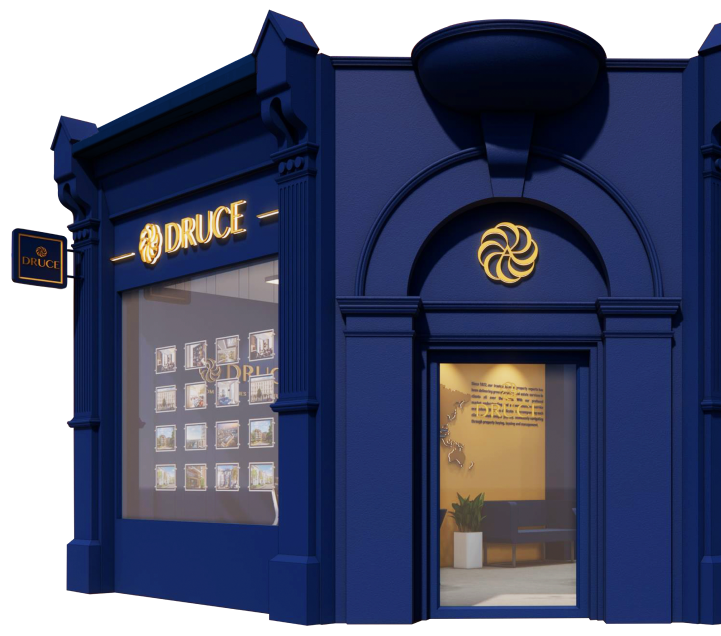 Modern furniture setup with chair and plants